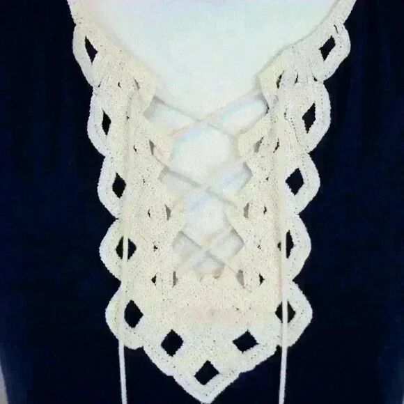 Max Studio Navy Blue Lace Up Front Sleeveless A-Line Mini Dress Size XS - Picture 5 of 8